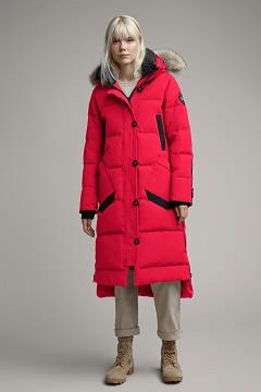 Chamarras Canada Goose Mujer Mexico - Aldridge Abrigos Black Label Rojos GH3682190